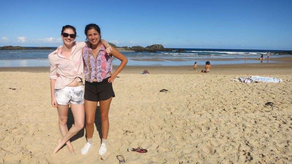 Ruby and Lily on Sawtell Beach