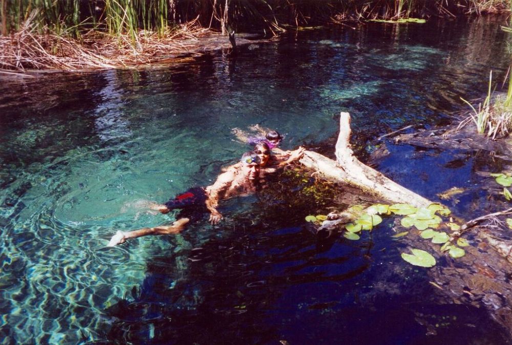 Swimming at Bitter Springs, NT
