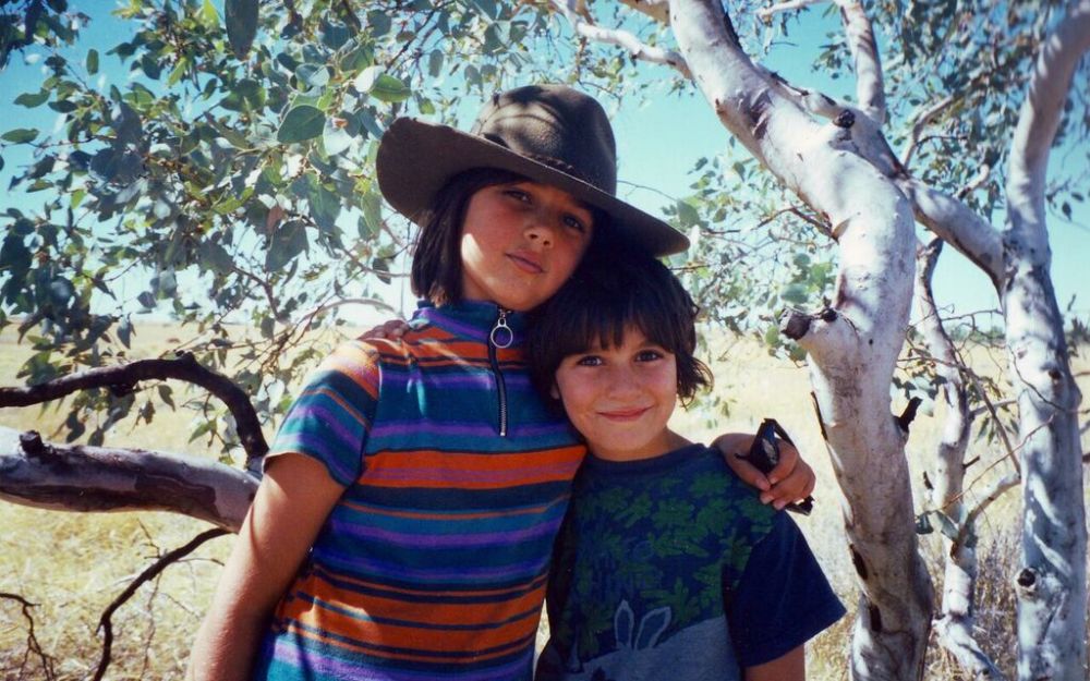 Ruby and Clare in a tree on Strathfield Station, Qld