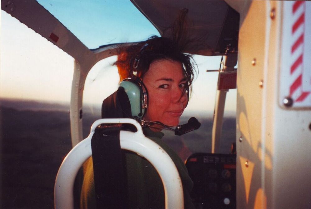 Suz in helicopter_blog