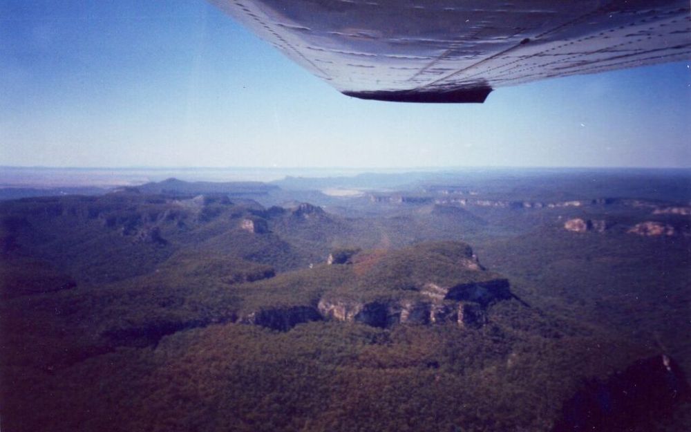 View of Carnarvon gorge from the air