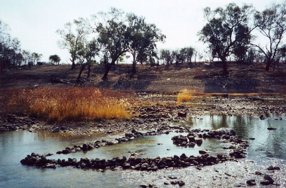 Traditional Aborignal fish traps, Brewarinna, N.S.W. 