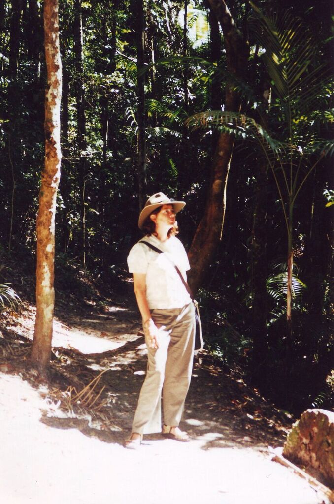Susie in the rainforest on Fraser Island, Queensland